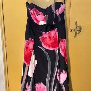 RACHEL Rachel Roy Floral Cutout Midi Dress